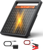 Solar Electric Fence Charger, 1.2J 45 Mile with Short Circuit Alarm