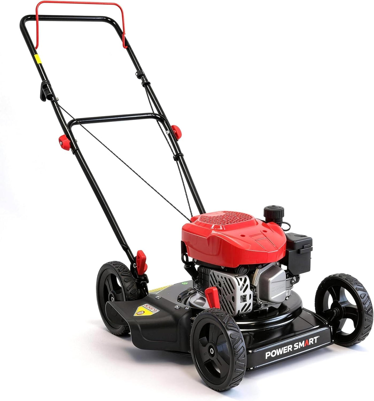 PowerSmart EasyCut 18-Inch Gas Lawn Mower, 144cc 4-Cycle Engine, Walk-Behind Push Lawn Mower, Side Discharge, 5-Position Height Adjustment, Ideal for