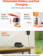 VEVOR Battery Powered Backpack Sprayer 3.2 Gal, Powerful Electric Sprayer, Weed Sprayer for Garden and Lawn, Adjustable 0-90 PSI, 2 Retractable Wands