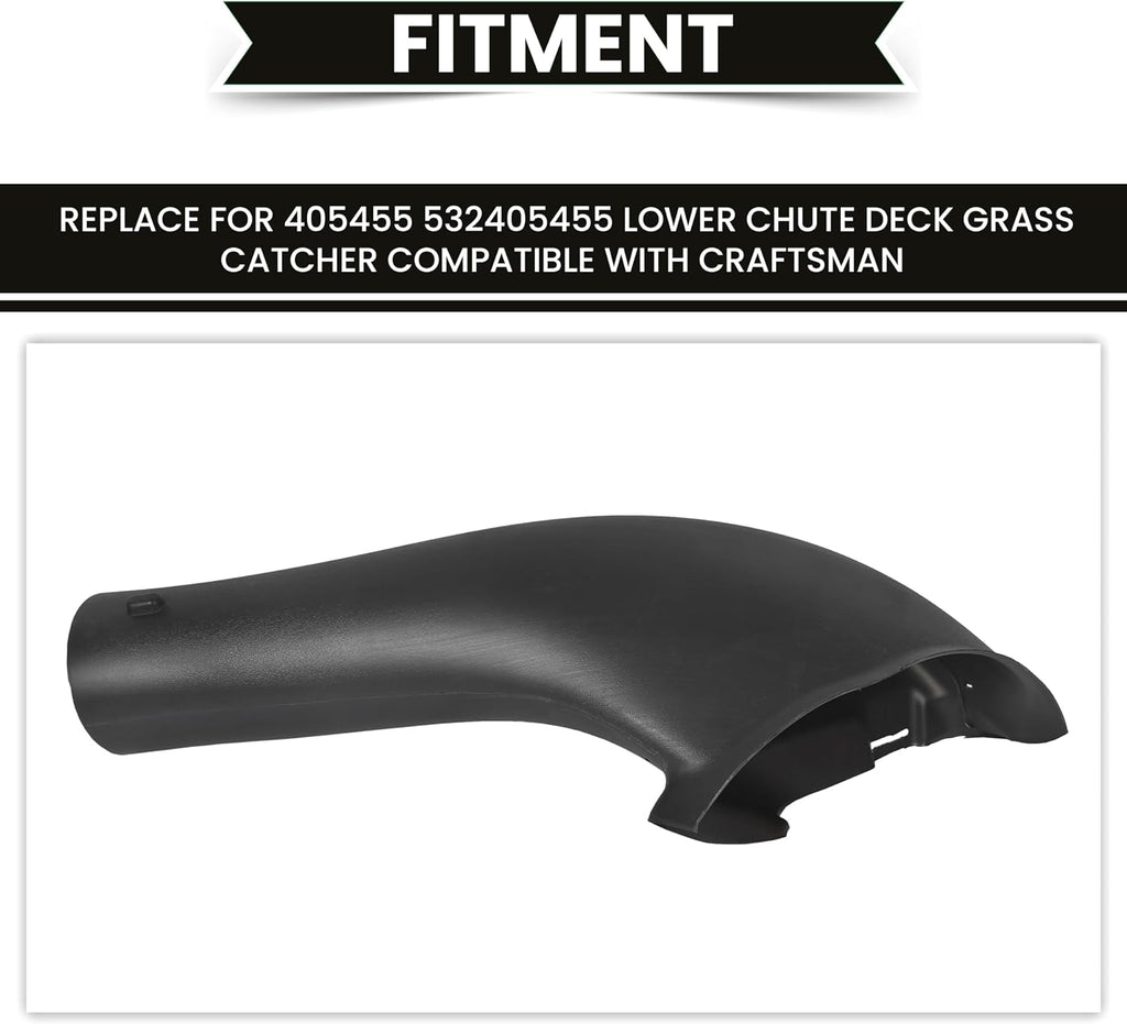 HECASA 46" Lower Bagger Chute Compatible with Craftsman Lawn Mowers
