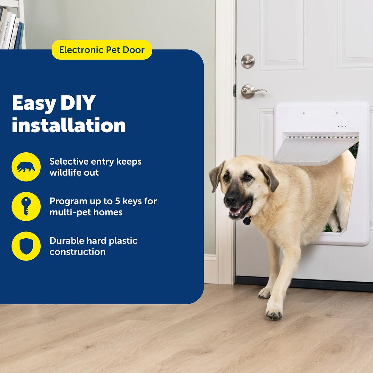 PetSafe Electronic Pet Door, Collar Key Sensor, Dogs Up to 100 lb, Large