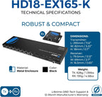 OREI 4K 1x8 HDMI Extender Splitter Multiple Over CAT 6/7 Cable with EDID management - 4K@30Hz upto 165ft and 1080p@60Hz upto 230ft- Loop Out