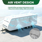 RVGUARD RV Cover, Travel Trailer Cover, for 27'-30' RV, Grey