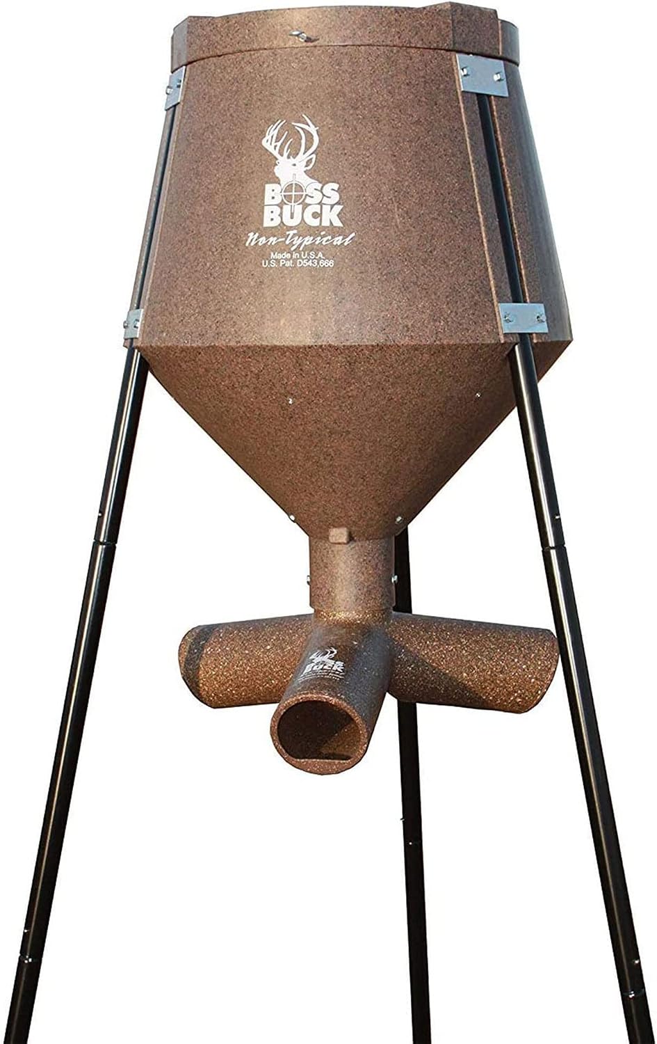 Boss Buck Gravity Deer Feeder for Game & Hunting, 200 lb Corn Capacity