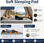 Memory Foam Camping Mattress Pad,Sleeping Pad for Camping