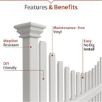Enclo Huntersville Privacy Screen 2pk, White Vinyl DIY No Dig Kit