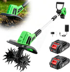22V Cordless Garden Tiller, Battery Operated Cultivator Rototiller
