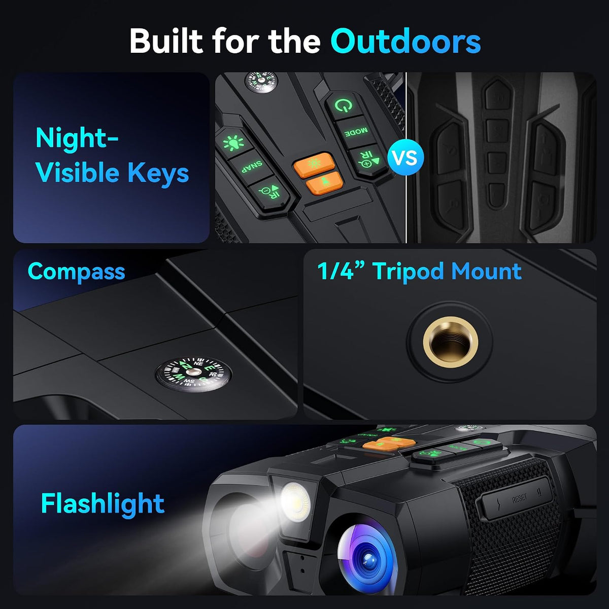 Night Vision Goggles Binoculars: 4.5" Screen 4K Night Vision Binoculars