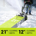 Corded Snow Blower:15A Motor, 20-Inch Electric Snow Blower, Electric Snow Shovel with 25ft Throwing Distance, Dual LED Lights, 3300rpm Snow Thrower