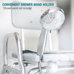 DMI Tub Transfer Bench and Shower Chair with Non Slip Aluminum Body, FSA Eligible, Adjustable Seat Height and Cut Out Access, Holds Weight up to 400