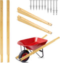 Wheelbarrow Handles Replacement Kit,59'' Wooden Wheel Barrow Parts