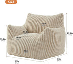 Giant Bean Bag Chair for Adults Teens with Armrest Large BeanBag Couch Sofa
