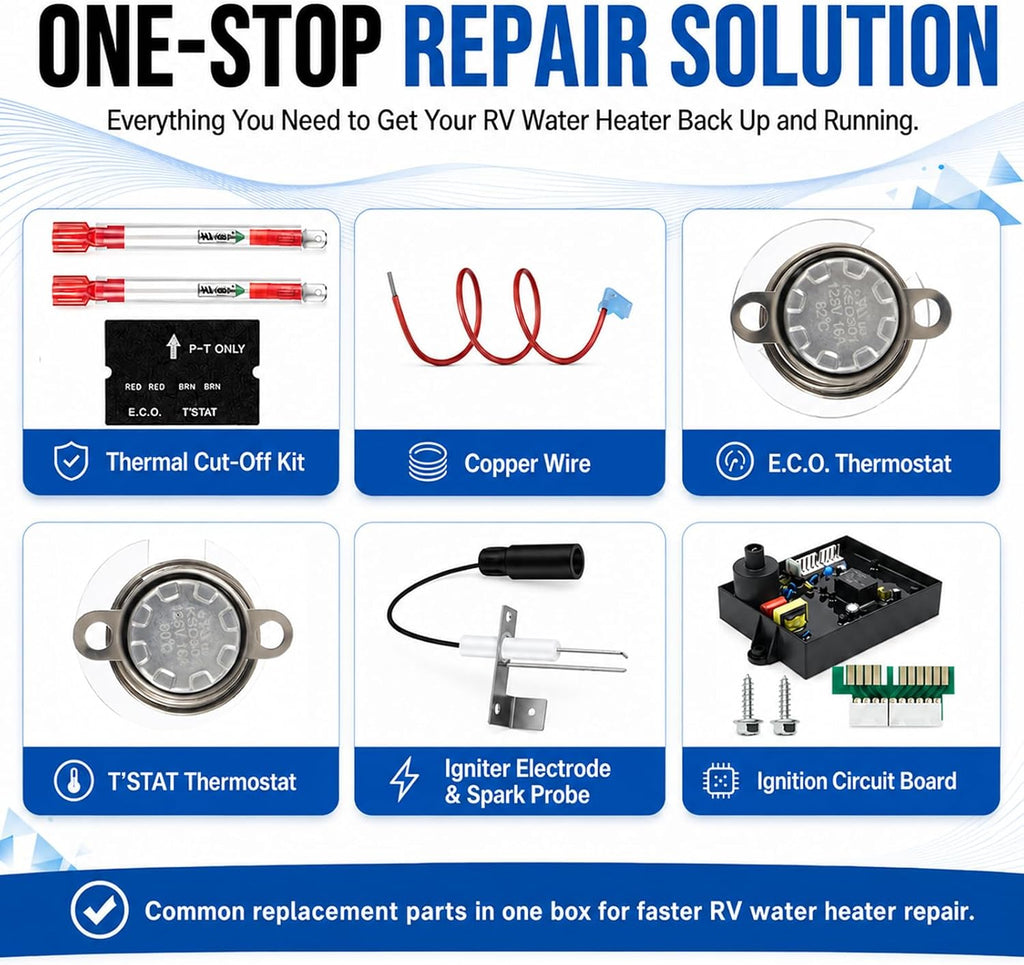 3 in 1 Value RV Water Heater Replacement Part Kit for Atwood/Dometic