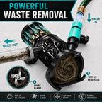 V2.0 RV Macerator Pump 12VDC | 12-15GPM Macerator Pump for RV | 10-Feet Lift RV Waste Pump Macerator | Self-Priming & Portable | Portable RV Waste