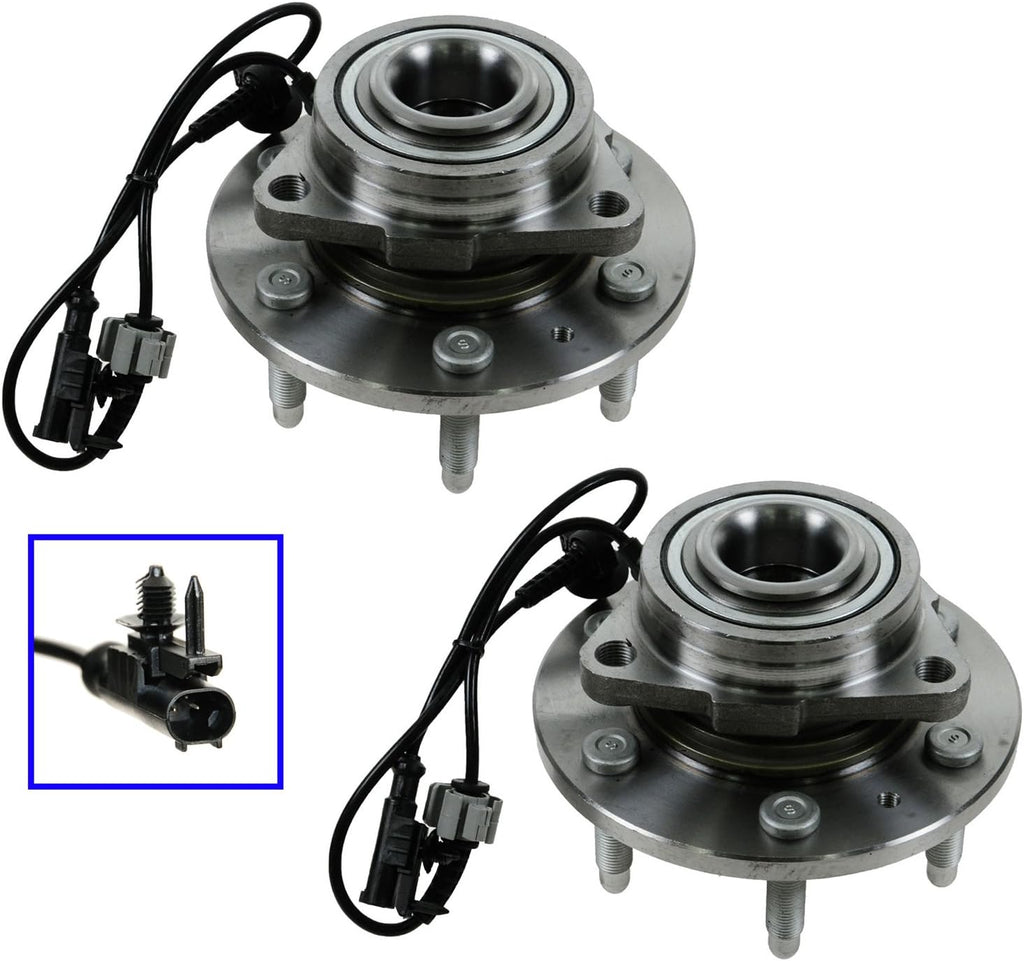 TRQ Front Wheel Bearing & Hub Assembly Set