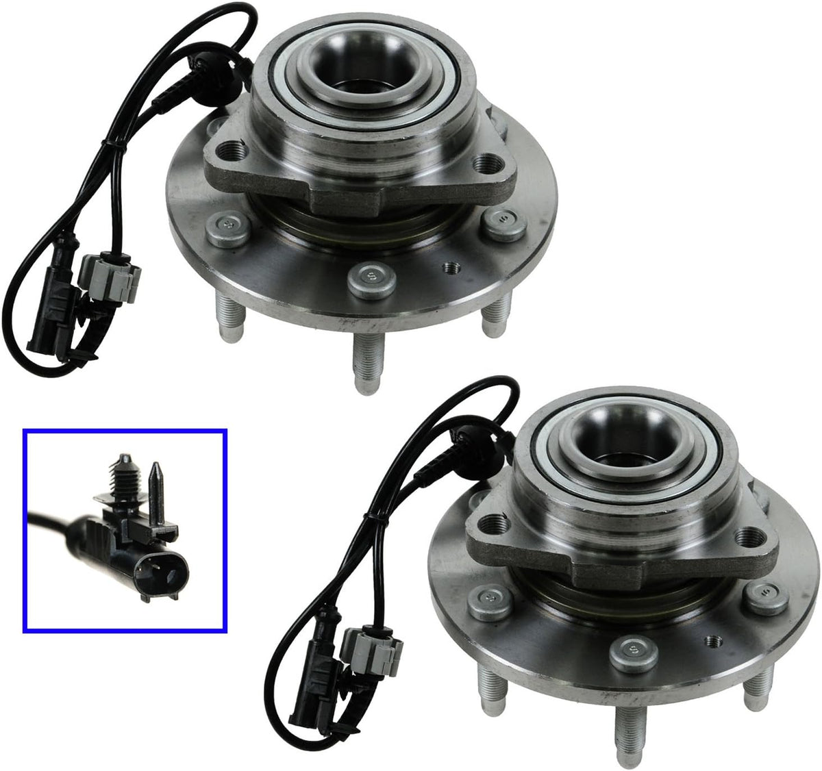 TRQ Front Wheel Bearing & Hub Assembly Set