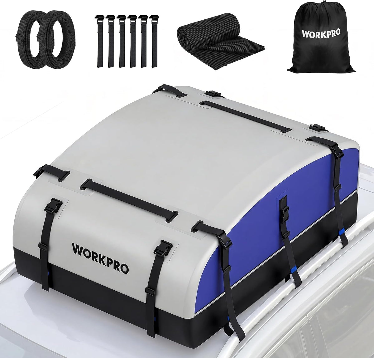 WORKPRO Rooftop Cargo Carrier Bag, 21 Cubic Feet Waterproof Car Roof Bag
