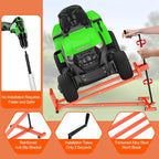 1400LB Lawn Tractor Lift Jack & Riding Mower Lift with Rotating Sleeve & Manual and Power Tool Handle, 3-Min Quick Setup, Anti-Slip Base, Heavy-Duty