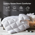 Goose Feather Down Fiber Comforter King,All Season Duvet Insert