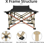 Portable Camping Cot, 600LBS Max Load, Extra Wide with Thick Mattress, Folding Cot for Outdoor Camping/Office, Home Nap (Grey)