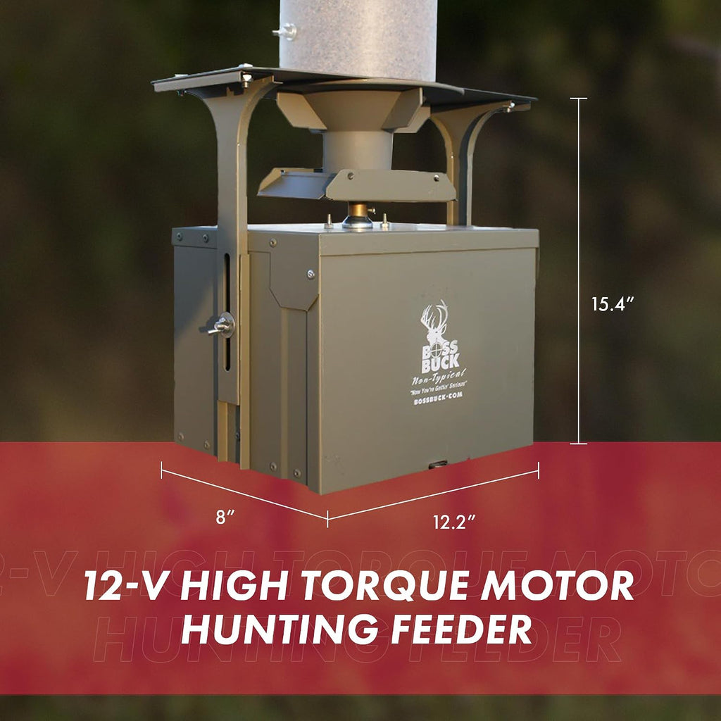 Boss Buck Feeder Conversion Kit with 12V Motor, Timer, Feeder Not Included