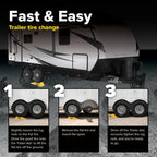Camco Trailer Aid Plus -5 1/2" Lift Tandem Tire Trailer Ramp - USA Made