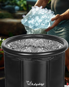 Ice Bath Cold Plunge Tub with Cover for Indoor Outdoor for Recovery, Cold Water Therapy, Athletes & Adults -105 Gallons, Black, XL