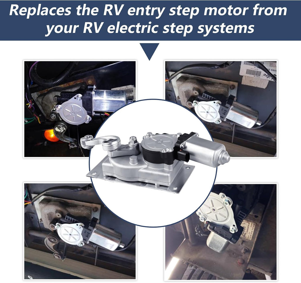 379160 RV Gear Box Linkage A with 676061 Entry Step Gear Motor, fit for Lippert Kwikee Electric Steps Series 22 23 28A 30 32 33 34 35 36 38 40