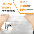 16 Mil Greenhouse Cover,Clear Plastic Tarp Heavy Duty Waterproof 10x20FT