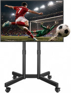 BONTEC Rolling TV Stand for 32-75 Inch TVs, Heavy Duty TV Stand, Black
