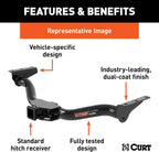 CURT 13493 Class 3 Trailer Hitch, 2" Receiver for Ford Bronco