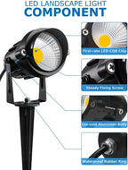 SUNVIE 24 Pack Low Voltage Landscape Lights LED Spotlights with Connectors