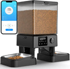 oneisall 5G WiFi Automatic Cat Feeder for 2 Cats, App Control, 20 Cups/5L
