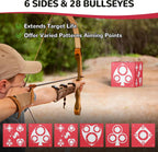 Archery Target, 6 Side Field Point Archery Target Block with Carry Handle, Easy Arrow Removal, Lightweight Poker Foam Archery Targets for Backyard