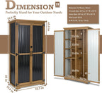 Outdoor Storage Cabinet with Shelves, Weatherproof Tool Shed for Patio