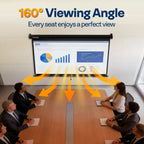 VIVOHOME 100 Inch 16:9 Pull Down Projector Screen, Black
