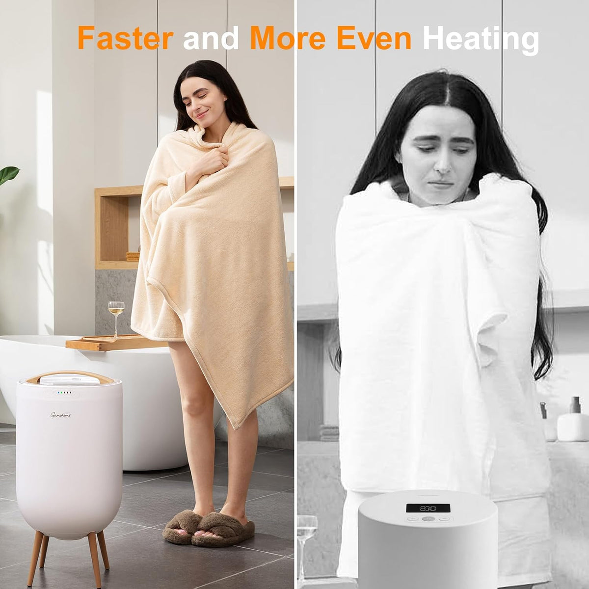Towel Warmer Bucket with Bluetooth Speaker, 20L Large Capacity