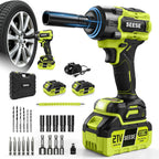 SEESE Cordless Impact Wrench Kit: 590 Ft-lbs(800N.m) 3500IPM High Torque