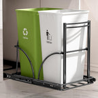 Dual Trash Can Pull Out Under Kitchen Sink Counter, NO CAN, Slider