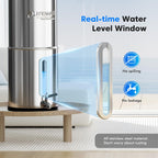Purewell 2.25G Gravity Water Filter System with Water Level Window, 3-Stage 0.01μm Ultra-Filtration Stainless Steel Countertop System with 2 Filters