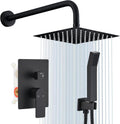Shower Faucet Set With 8" Shower Head And Handheld Black