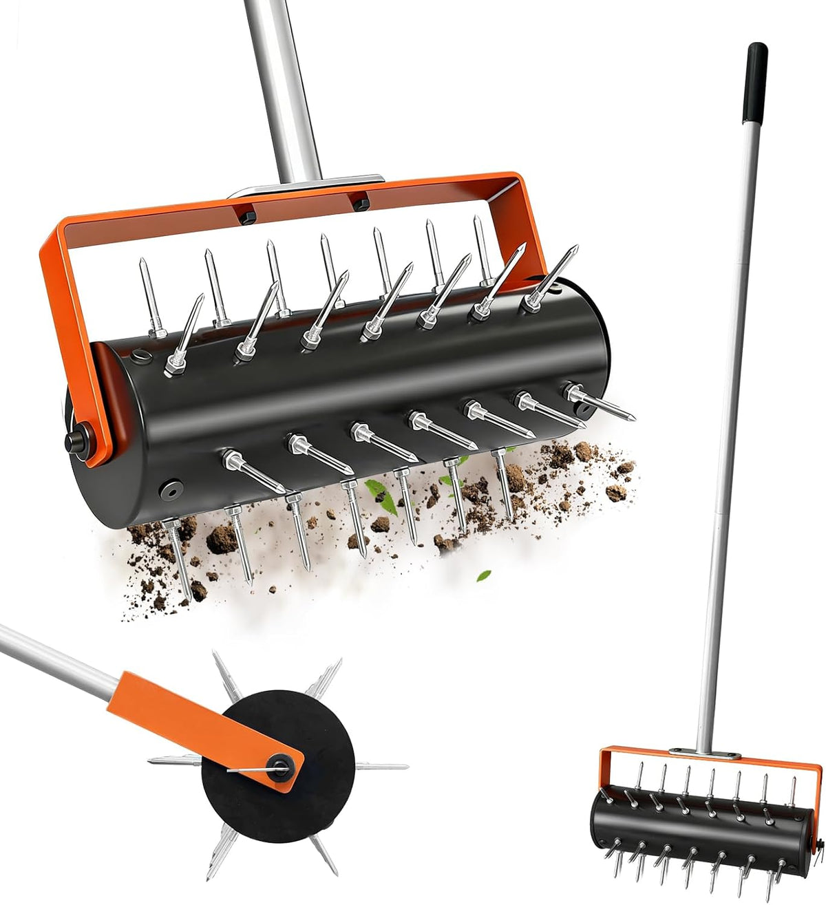 Rolling Lawn Aerator Tool Seed Dispenser for Small Seeds，Handheld Seed Planter Tool Seed Dibber Multifunctional Seed Spacer Gardening Tools