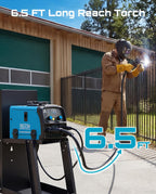 SEESII 135A MIG Welder 110V - 3-in-1 Gasless Flux Core/Lift TIG/Stick Welding Machine, 7.7lbs Portable IGBT Inverter, Large Digital Display Multi