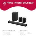 LG S40TR 4.1 ch. Home Theater Soundbar with Rear Surround Speakers and Wireless Subwoofer, Wow Interface, Dolby Audio, AI Sound Pro - Black