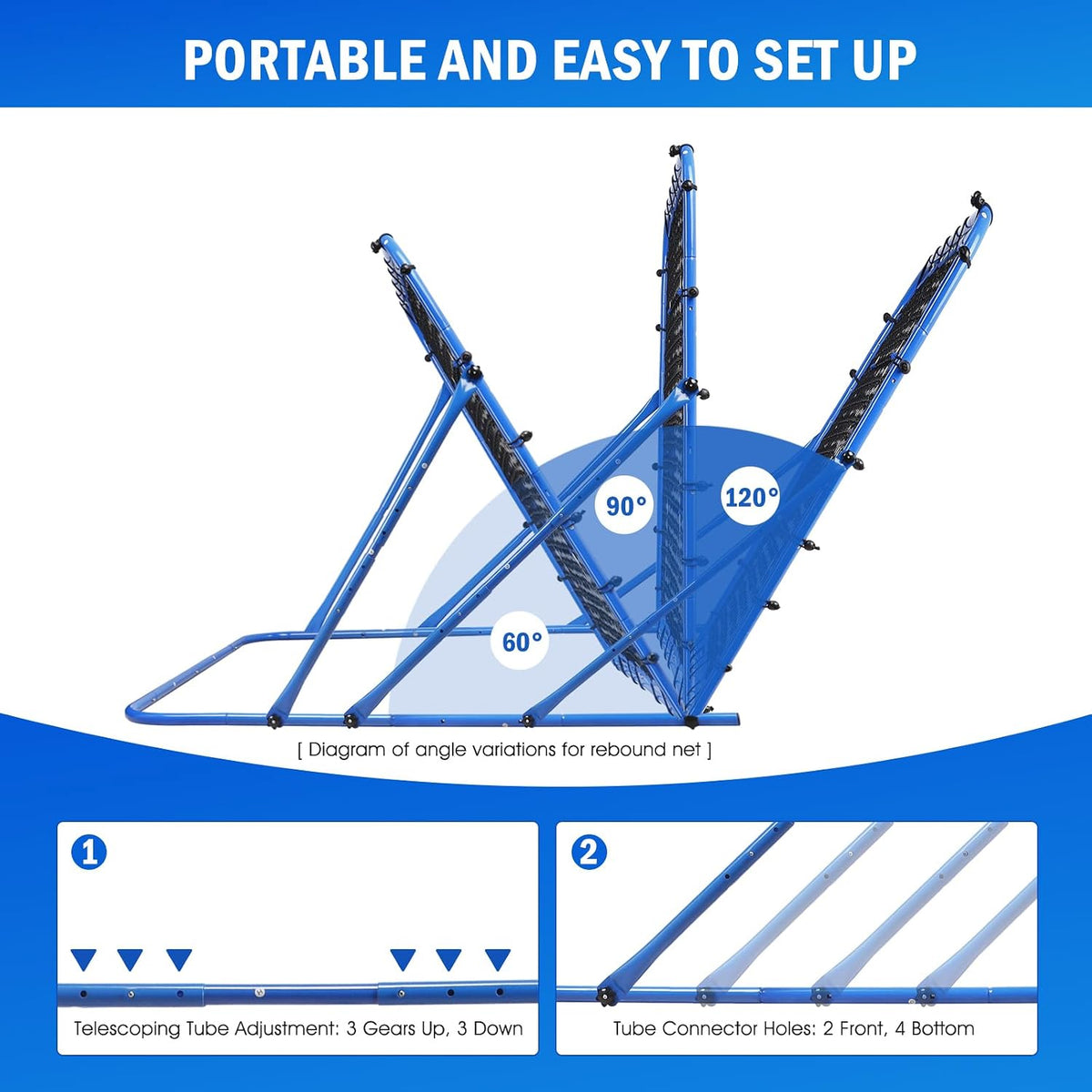 Soccer Baseball Rebounder Soccer Goal Net, Volleyball Rebound Pitchback Net