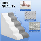 MEJYJEM Dog Stairs for high Beds 28.7” H, 5 Step Pet Ramp for Large dogs