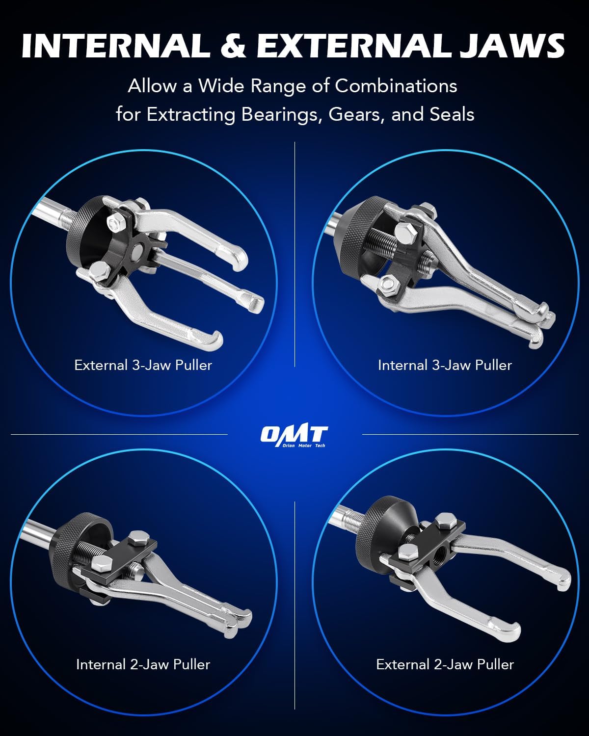 Orion Motor Tech OMT Slide Hammer, 9-Way Slide Hammer Puller Set
