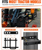 Heavy Duty Tractor Tool Box 24"x10"x10" Multi-Function Tractor Accessories