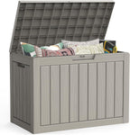 Outdoor Storage Box, 50 Gallon Waterproof Resin Deck Box, Storage Bin for Package Delivery, Patio Furniture Cushion, Garden Tools, Pool Accessories