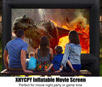 XHYCPY 16ft Inflatable Movie Screen with Air Blower Storage Bag - Front/Rear Projection, Easy Set Up for Backyard Movie Night, Theme Parties